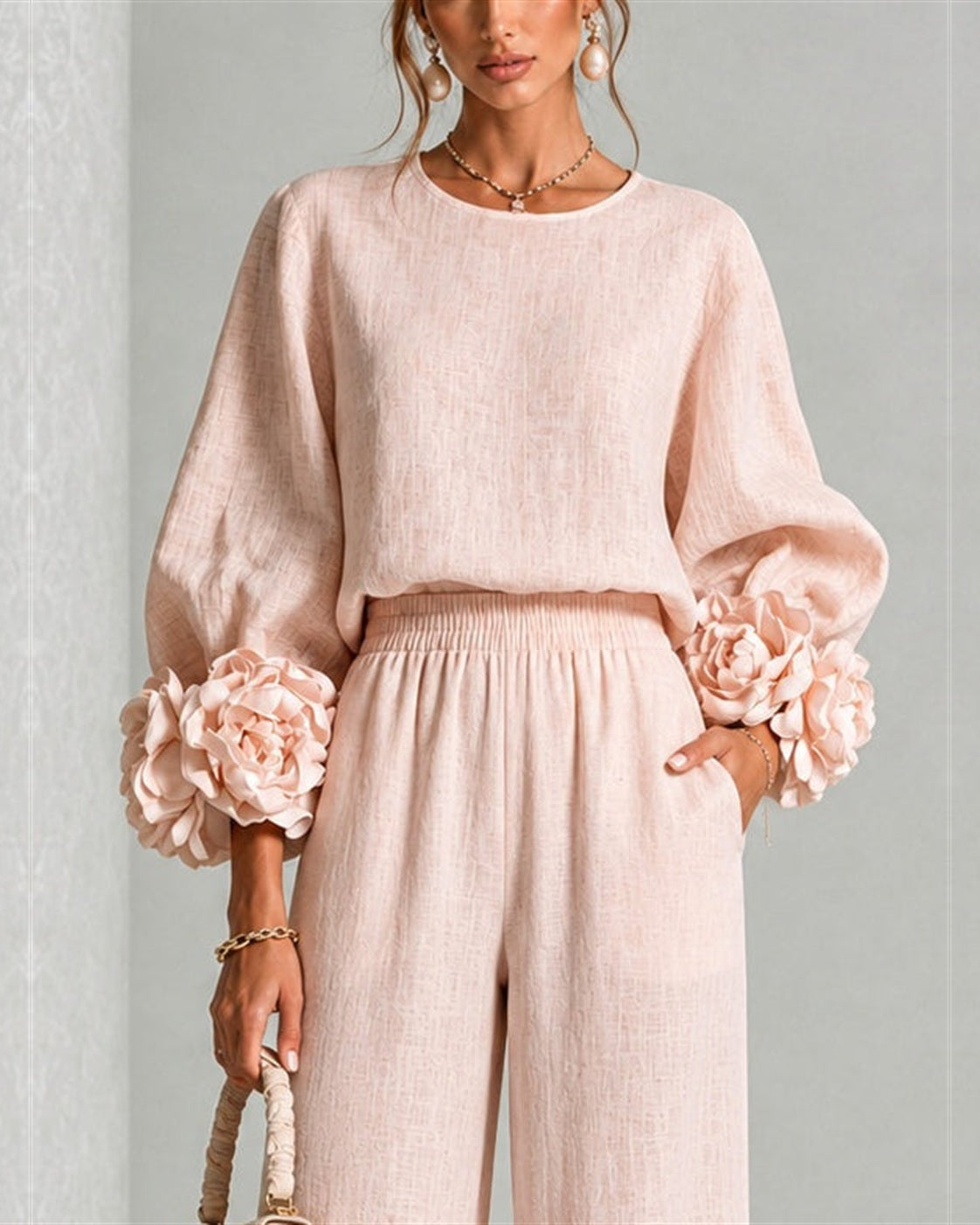 Rosalie | Tvådelat set med blomdetaljer